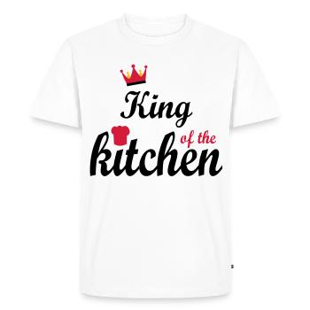 cuire à feu - T-shirt Premium bio Homme - blanc - Devant - Nico (187cm)