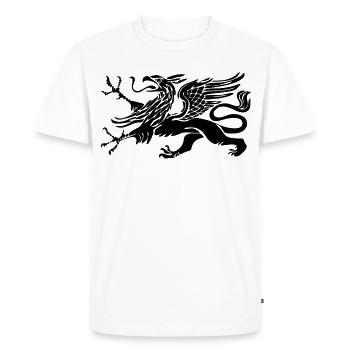 Oiseau Griffon de Rostock en noir - T-shirt Premium bio Homme - blanc - Devant - Nico (187cm)