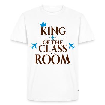 école - T-shirt Premium bio Homme - blanc - Devant - Nico (187cm)
