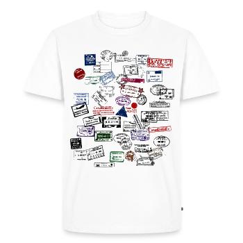 Globetrotter II - T-shirt Premium bio Homme - blanc - Devant - Nico (187cm)