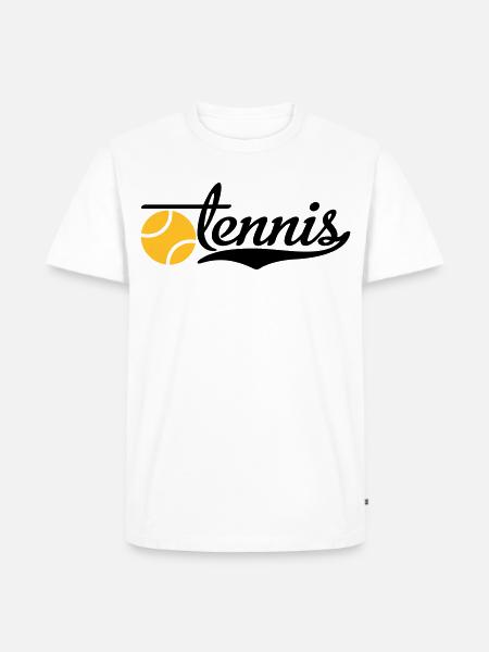 Tennis - Männer Premium Bio T-Shirt - Weiß
