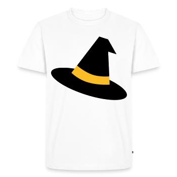Chapeau de sorcière - T-shirt Premium bio Homme - blanc - Devant - Nico (187cm)