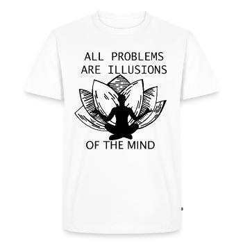 Yoga - T-shirt Premium bio Homme - blanc - Devant - Nico (187cm)