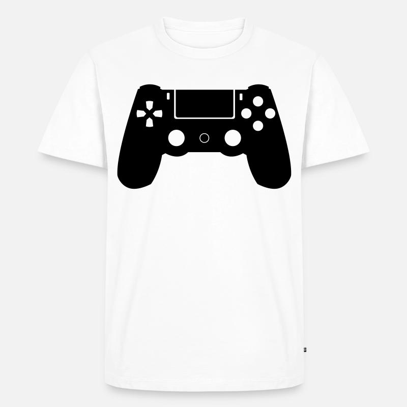 Controller - Männer Premium Bio T-Shirt - Weiß