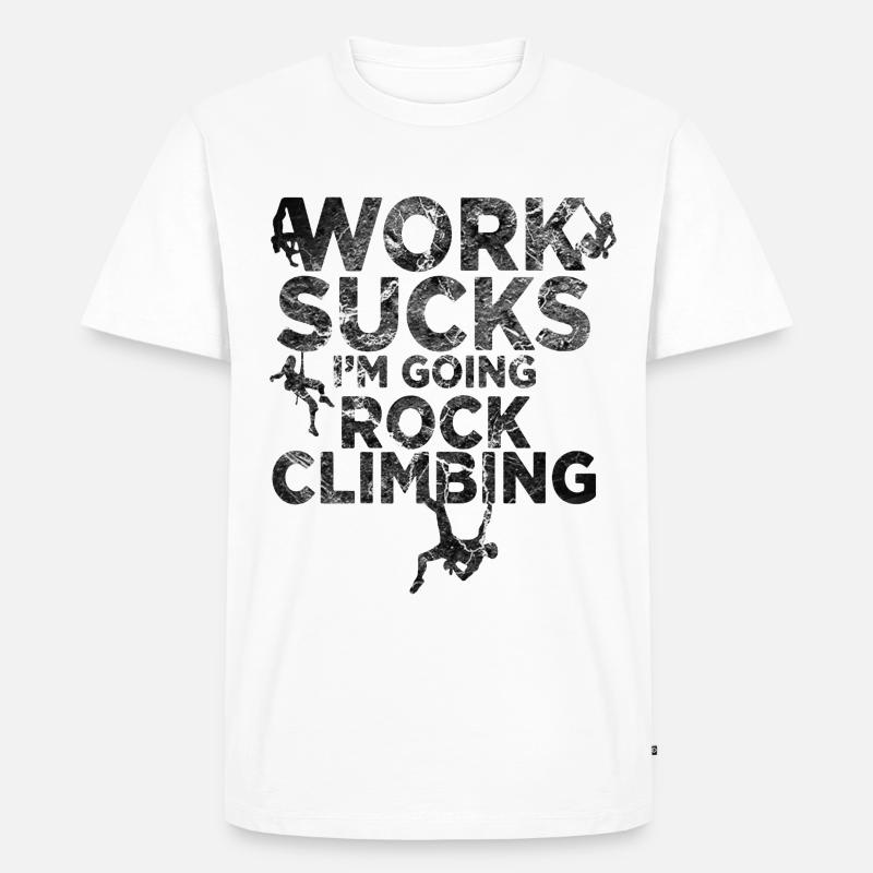 klettern boulder Kletterer klettergurt Geschenk - Männer Premium Bio T-Shirt - Weiß