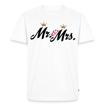 mariage - T-shirt Premium bio Homme - blanc - Devant - Nico (187cm)