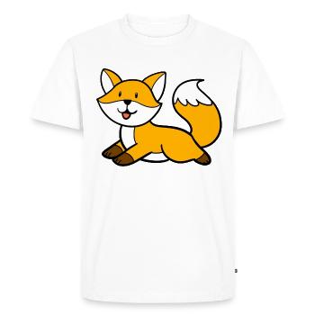 Lying fox - Men's Premium Organic T-Shirt - white - Front - Nico (187cm)
