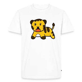 Little tiger - Men's Premium Organic T-Shirt - white - Front - Nico (187cm)