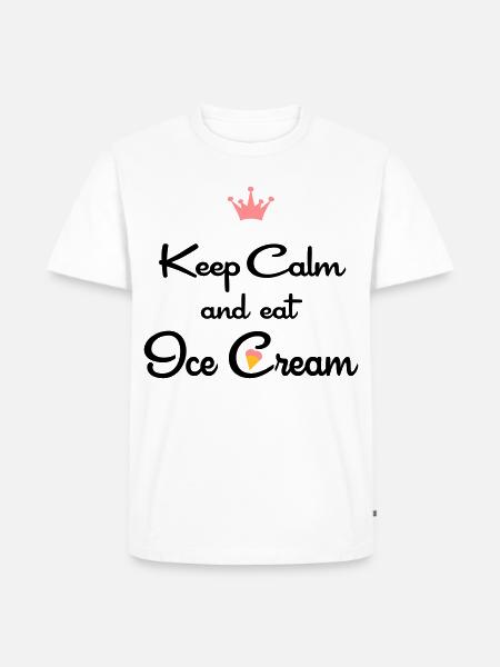 ice cream - Men's Premium Organic T-Shirt - white