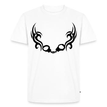 Hand-schellentrible - Men's Premium Organic T-Shirt - white - Front - Nico (187cm)