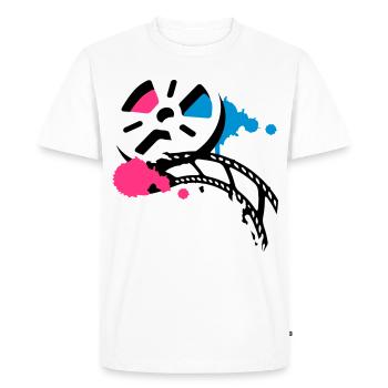 Une vieille bobine de film avec un film - T-shirt Premium bio Homme - blanc - Devant - Nico (187cm)