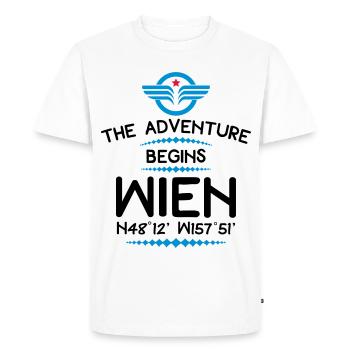 Vienne - T-shirt Premium bio Homme - blanc - Devant - Nico (187cm)