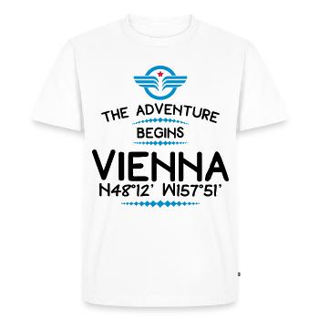 Vienne - T-shirt Premium bio Homme - blanc - Devant - Nico (187cm)
