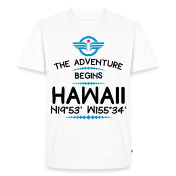 Hawaï - T-shirt Premium bio Homme - blanc - Devant - Nico (187cm)