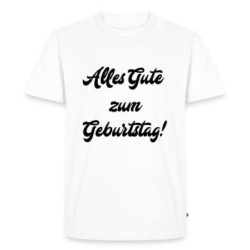 Bon anniversaire! - T-shirt Premium bio Homme - blanc - Devant - Nico (187cm)