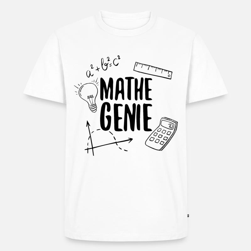 Math genius mathematics genius arithmetic math - Men's Premium Organic T-Shirt - white