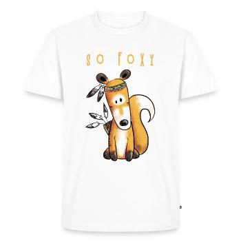 So Foxy Fox In Indian Costume I Red Fox - Men's Premium Organic T-Shirt - white - Front - Nico (187cm)