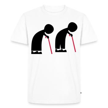 old people - Men's Premium Organic T-Shirt - white - Front - Nico (187cm)