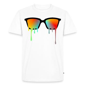 sunglasses - Men's Premium Organic T-Shirt - white - Front - Nico (187cm)