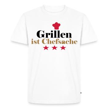barbecue - Men's Premium Organic T-Shirt - white - Front - Nico (187cm)