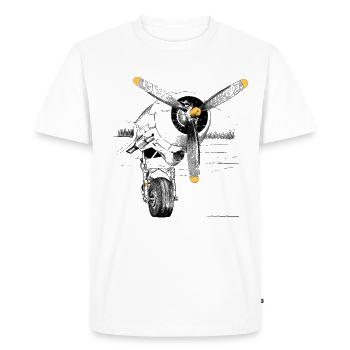 Motor - T-shirt Premium bio Homme - blanc - Devant - Nico (187cm)