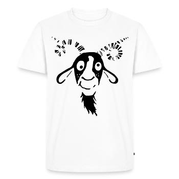 Drôle Chèvre - T-shirt Premium bio Homme - blanc - Devant - Nico (187cm)