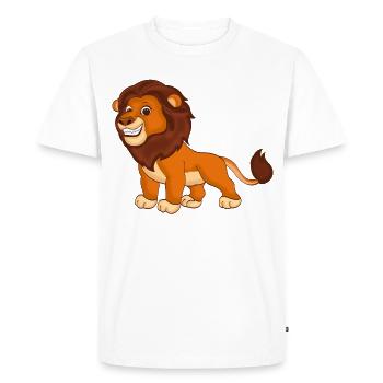 Lion - King of the Beasts - Men's Premium Organic T-Shirt - white - Front - Nico (187cm)