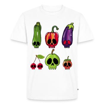Vegetarian skulls - Men's Premium Organic T-Shirt - white - Front - Nico (187cm)