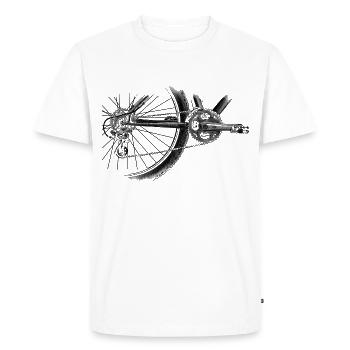 roue - T-shirt Premium bio Homme - blanc - Devant - Nico (187cm)