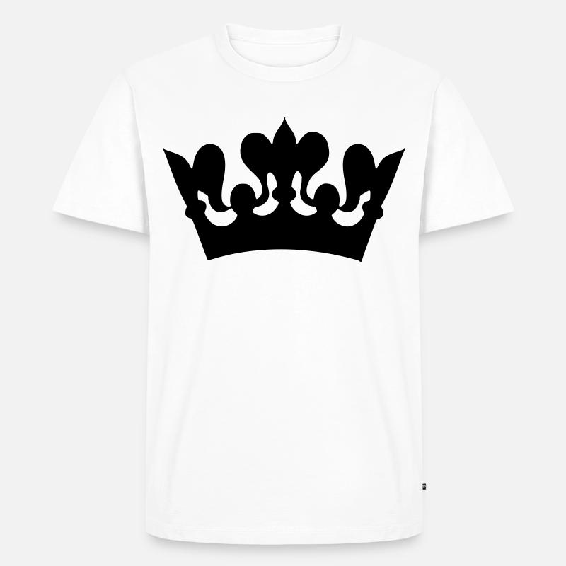 Bild einer Kronenzeichnung # - Männer Premium Bio T-Shirt - Weiß