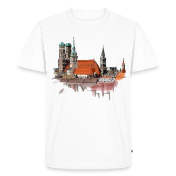 Munich - T-shirt Premium bio Homme - blanc - Devant - Nico (187cm)