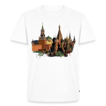 Moscow - Men's Premium Organic T-Shirt - white - Front - Nico (187cm)