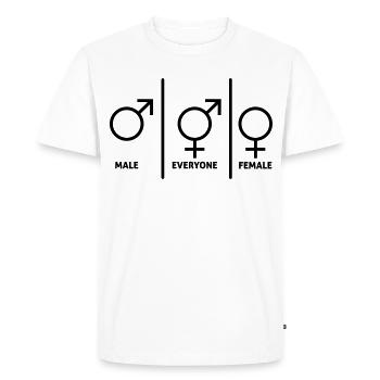 Symbole-hommes-femmes-plongeurs - T-shirt Premium bio Homme - blanc - Devant - Nico (187cm)