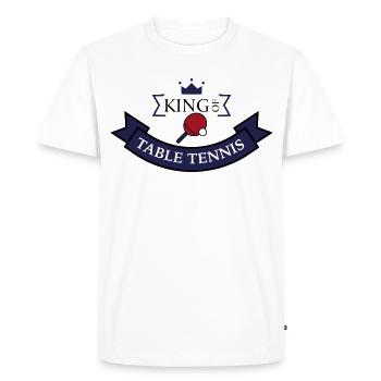Cadeau drôle pour les joueurs de tennis de table - T-shirt Premium bio Homme - blanc - Devant - Nico (187cm)
