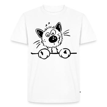 Mignon Chat - T-shirt Premium bio Homme - blanc - Devant - Nico (187cm)