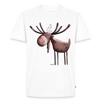 élan comique - T-shirt Premium bio Homme - blanc - Devant - Nico (187cm)