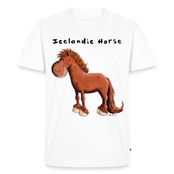 Icelandic Horse - Men's Premium Organic T-Shirt - white - Front - Nico (187cm)