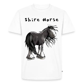 Sweet Shire Horse - Men's Premium Organic T-Shirt - white - Front - Nico (187cm)