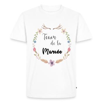 Boho Bride Team - Men's Premium Organic T-Shirt - white - Front - Nico (187cm)