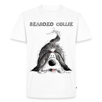 Bearded Collie - T-shirt Premium bio Homme - blanc - Devant - Nico (187cm)