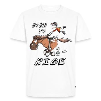 Born to Ride - T-shirt Premium bio Homme - blanc - Devant - Nico (187cm)