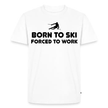 Né à ski T-Shirts - T-shirt Premium bio Homme - blanc - Devant - Nico (187cm)