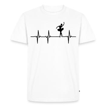 Impulsion de ballerine - T-shirt Premium bio Homme - blanc - Devant - Nico (187cm)