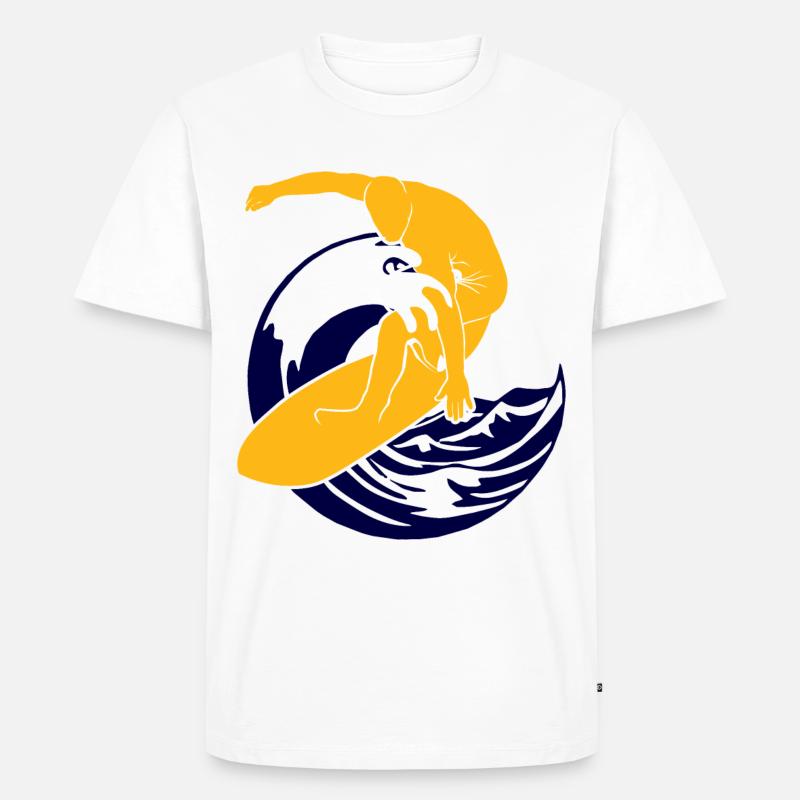 Surfboard | Surfer | Surf - Männer Premium Bio T-Shirt - Weiß