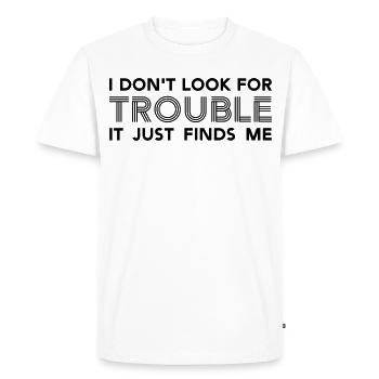 funny sayings - Men's Premium Organic T-Shirt - white - Front - Nico (187cm)