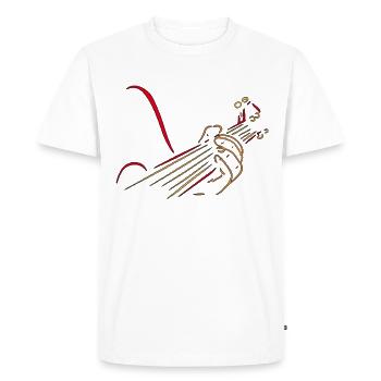 Guitariste guitariste guitariste musicien instrument de groupe # - T-shirt Premium bio Homme - blanc - Devant - Nico (187cm)