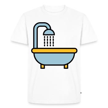 bathtub - Men's Premium Organic T-Shirt - white - Front - Nico (187cm)