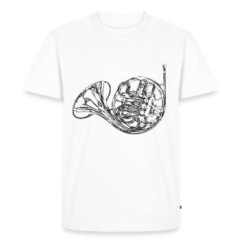Corne - T-shirt Premium bio Homme - blanc - Devant - Nico (187cm)