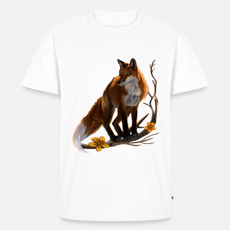 Fuchs - Männer Premium Bio T-Shirt - Weiß