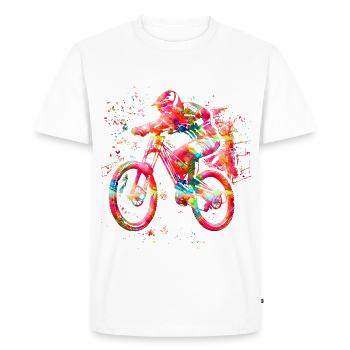 Cool mountain bike - bike - MTB - extreme sports - Men's Premium Organic T-Shirt - white - Front - Nico (187cm)